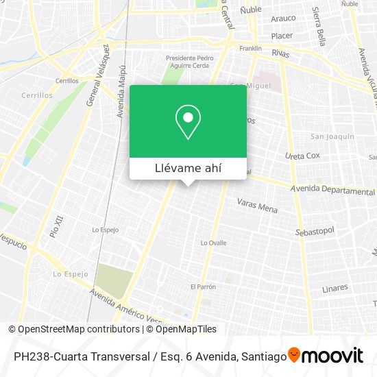 Mapa de PH238-Cuarta Transversal / Esq. 6 Avenida