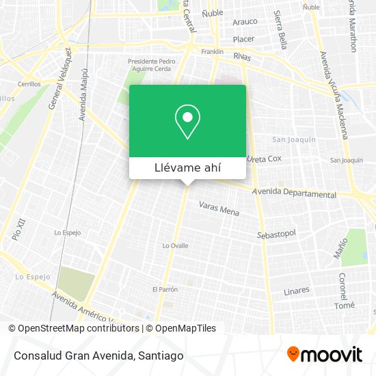 Mapa de Consalud Gran Avenida