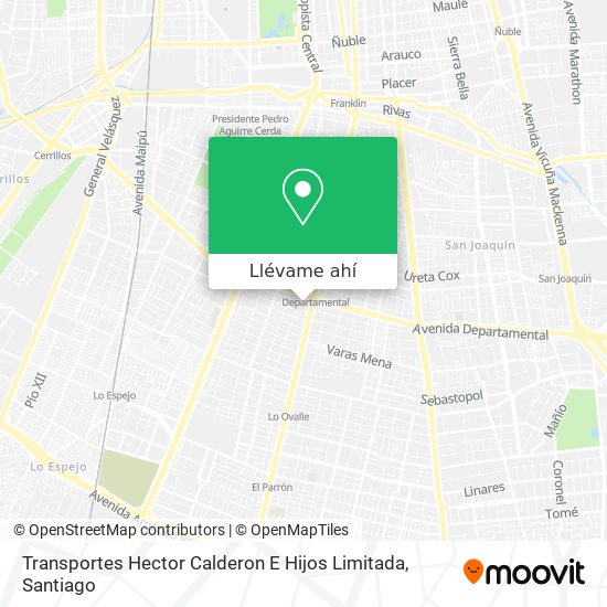 Mapa de Transportes Hector Calderon E Hijos Limitada