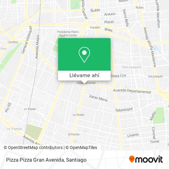 Mapa de Pizza Pizza Gran Avenida
