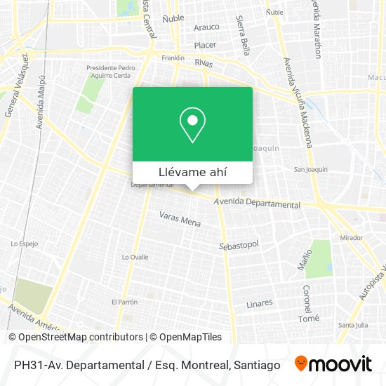 Mapa de PH31-Av. Departamental / Esq. Montreal