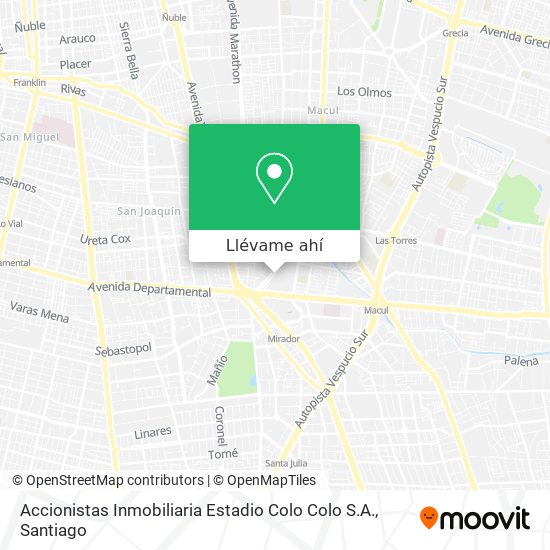 Mapa de Accionistas Inmobiliaria Estadio Colo Colo S.A.