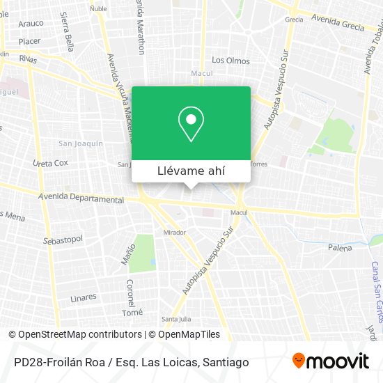 Mapa de PD28-Froilán Roa / Esq. Las Loicas