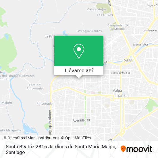 Mapa de Santa Beatriz 2816 Jardines de Santa Maria Maipu