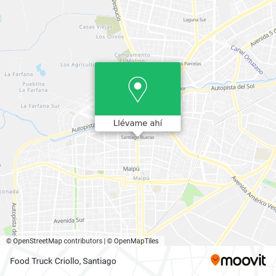Mapa de Food Truck Criollo