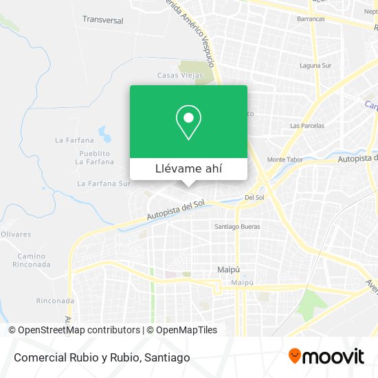 Mapa de Comercial Rubio y Rubio