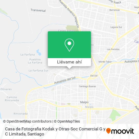 Mapa de Casa de Fotografia Kodak y Otras-Soc Comercial G y C Limitada