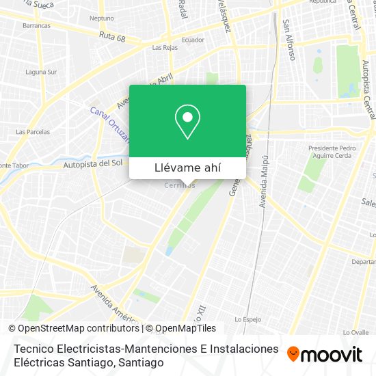 Mapa de Tecnico Electricistas-Mantenciones E Instalaciones Eléctricas Santiago