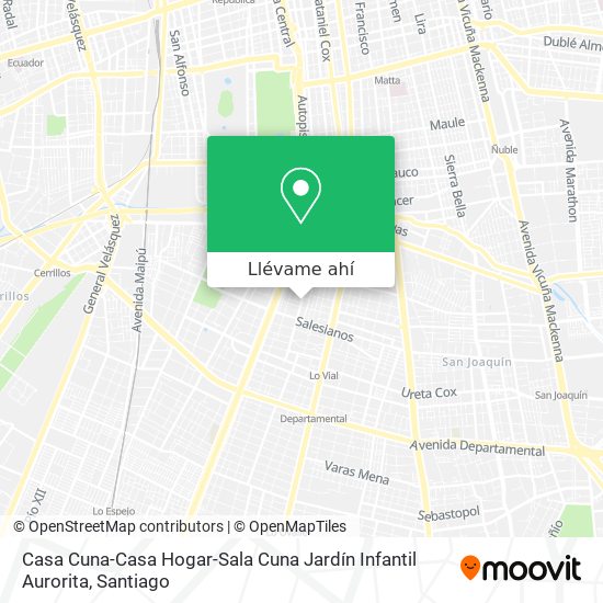 Mapa de Casa Cuna-Casa Hogar-Sala Cuna Jardín Infantil Aurorita