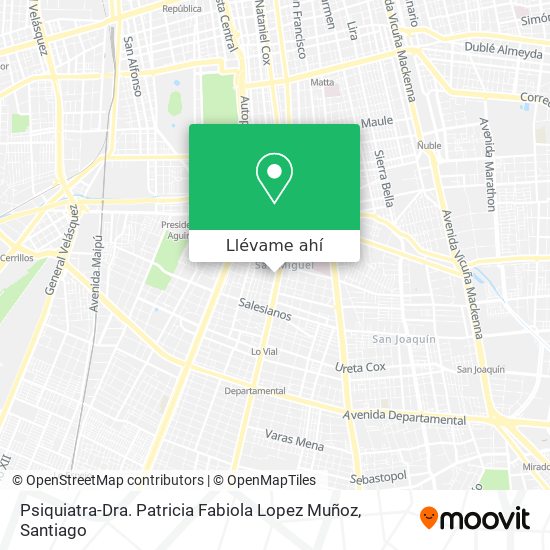 Mapa de Psiquiatra-Dra. Patricia Fabiola Lopez Muñoz