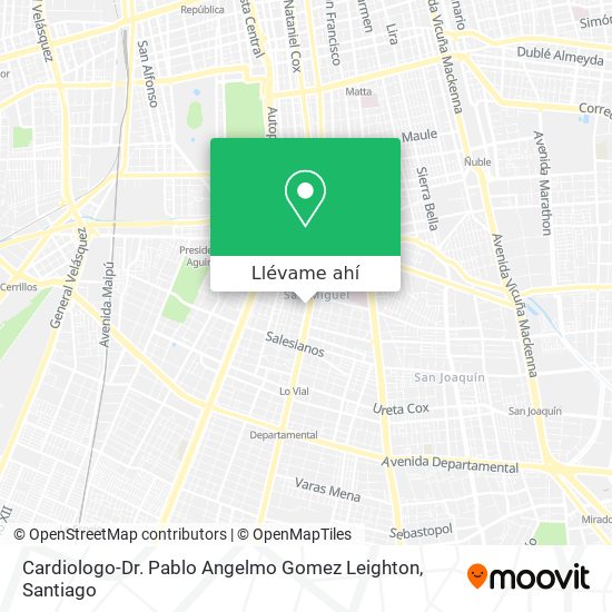Mapa de Cardiologo-Dr. Pablo Angelmo Gomez Leighton