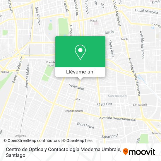 Mapa de Centro de Óptica y Contactología Moderna Umbrale