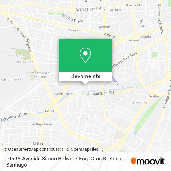 Mapa de PI595-Avenida Simón Bolívar / Esq. Gran Bretaña