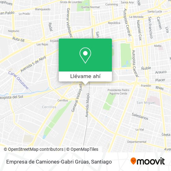 Mapa de Empresa de Camiones-Gabri Grúas