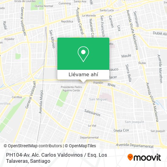 Mapa de PH104-Av. Alc. Carlos Valdovinos / Esq. Los Talaveras