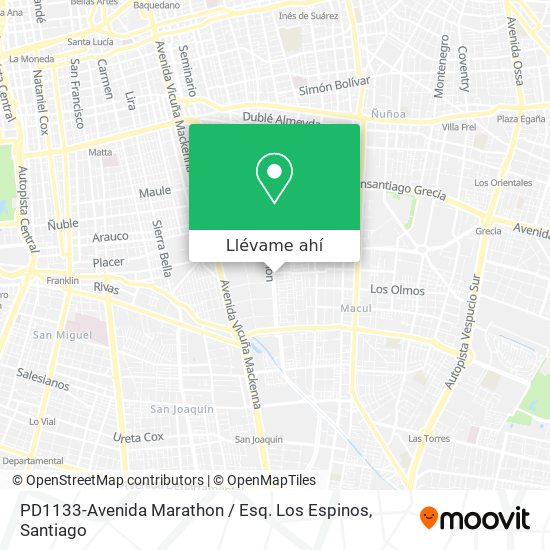 Mapa de PD1133-Avenida Marathon / Esq. Los Espinos