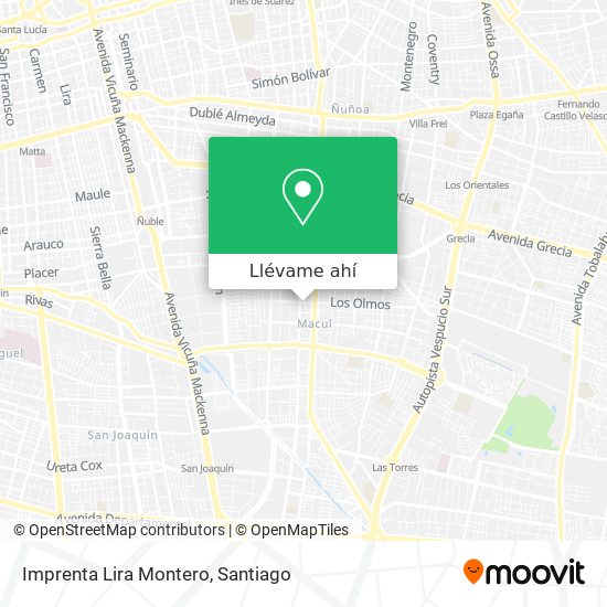 Mapa de Imprenta Lira Montero
