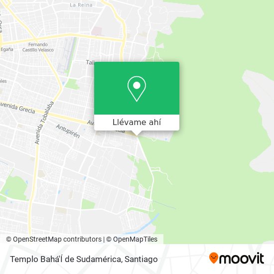 Mapa de Templo Bahá'Í de Sudamérica