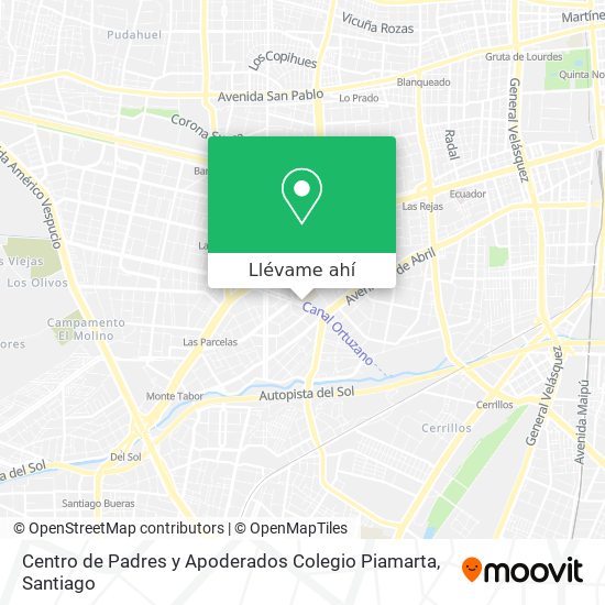 Mapa de Centro de Padres y Apoderados Colegio Piamarta