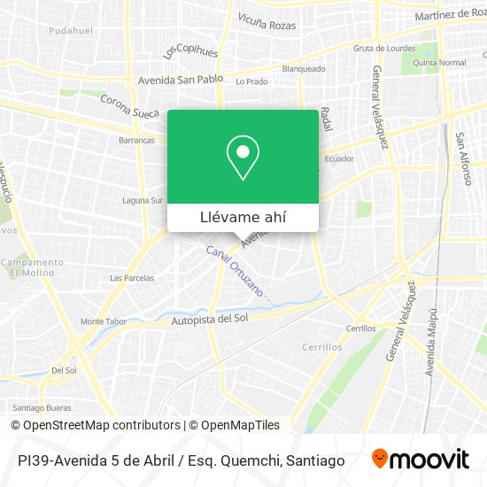 Mapa de PI39-Avenida 5 de Abril / Esq. Quemchi