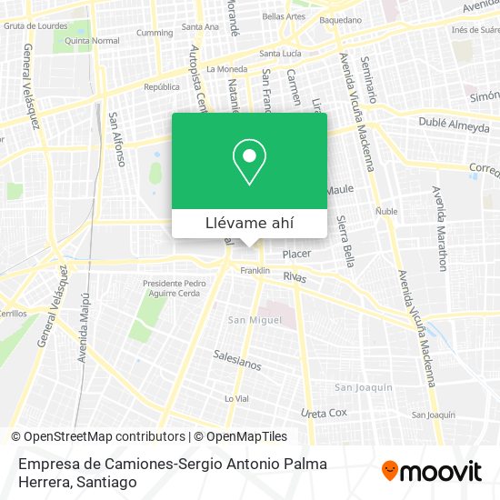 Mapa de Empresa de Camiones-Sergio Antonio Palma Herrera