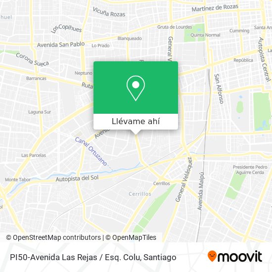Mapa de PI50-Avenida Las Rejas / Esq. Colu