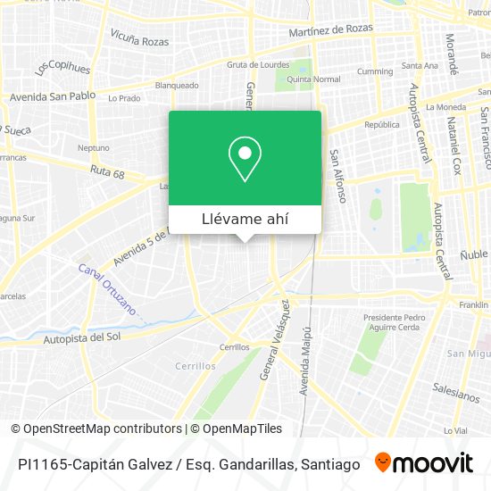 Mapa de PI1165-Capitán Galvez / Esq. Gandarillas