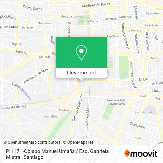 Mapa de PI1171-Obispo Manuel Umaña / Esq. Gabriela Mistral