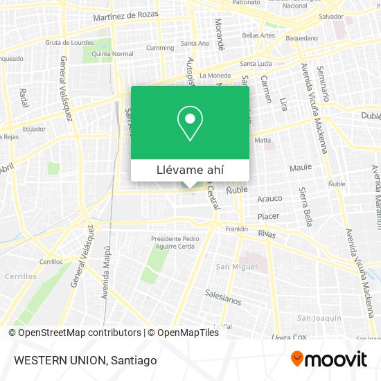 Mapa de WESTERN UNION