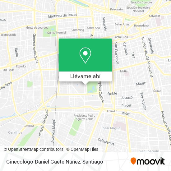 Mapa de Ginecologo-Daniel Gaete Núñez