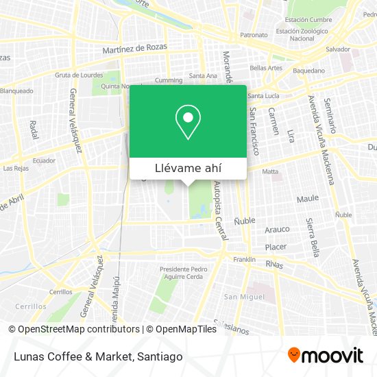 Mapa de Lunas Coffee & Market