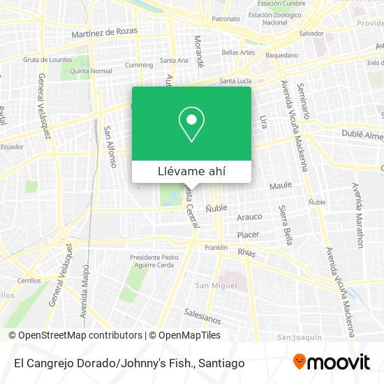 Mapa de El Cangrejo Dorado / Johnny's Fish.