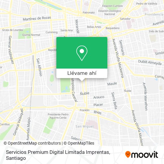 Mapa de Servicios Premium Digital Limitada Imprentas