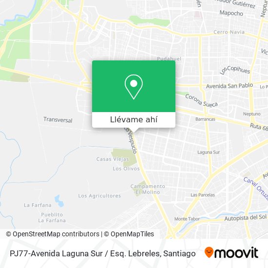 Mapa de PJ77-Avenida Laguna Sur / Esq. Lebreles