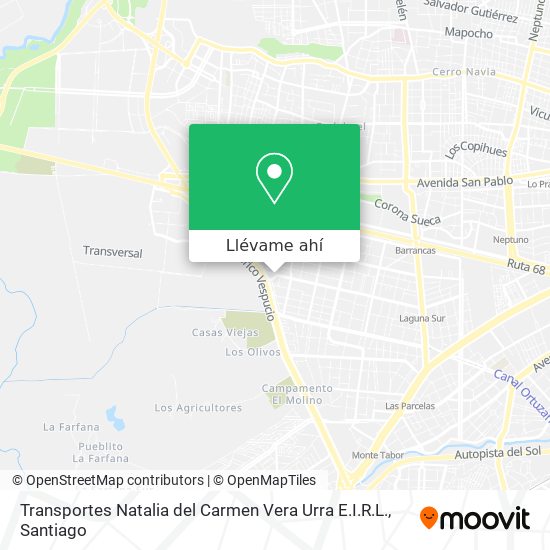 Mapa de Transportes Natalia del Carmen Vera Urra E.I.R.L.
