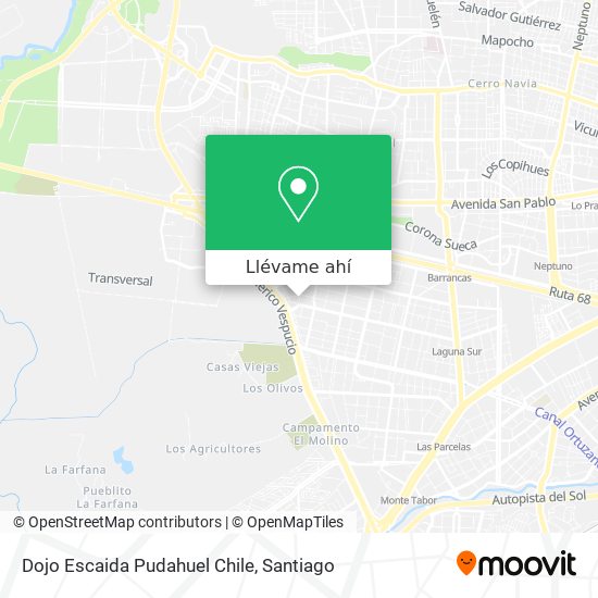 Mapa de Dojo Escaida Pudahuel Chile
