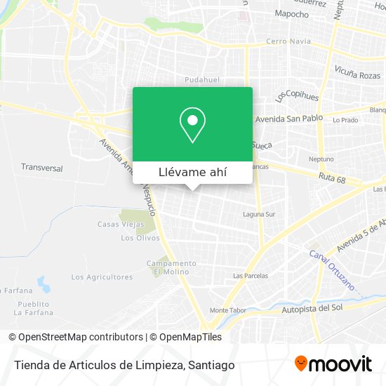 Mapa de Tienda de Articulos de Limpieza