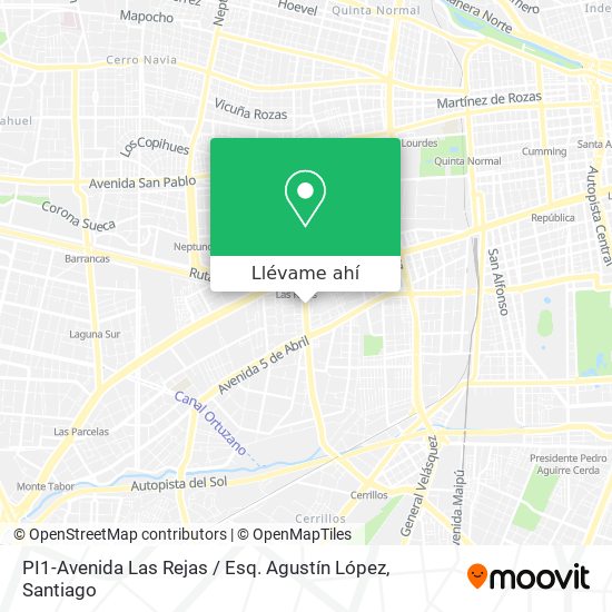 Mapa de PI1-Avenida Las Rejas / Esq. Agustín López