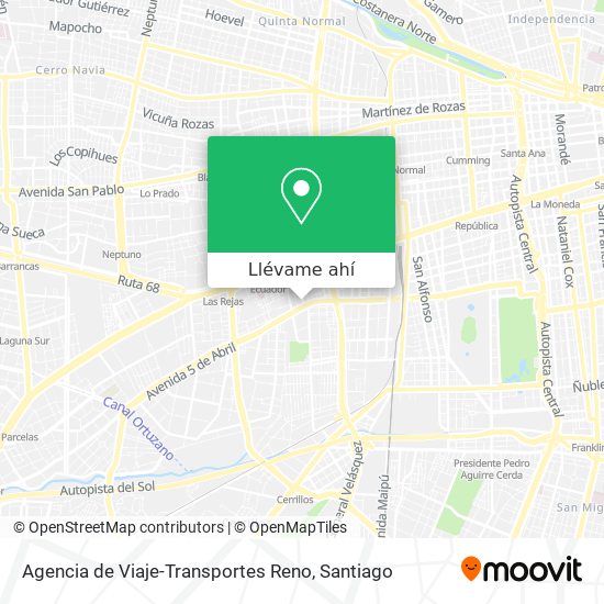 Mapa de Agencia de Viaje-Transportes Reno