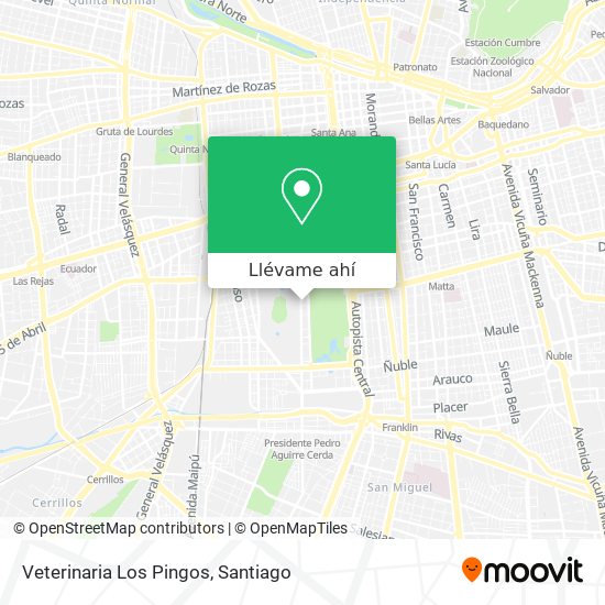 Mapa de Veterinaria Los Pingos