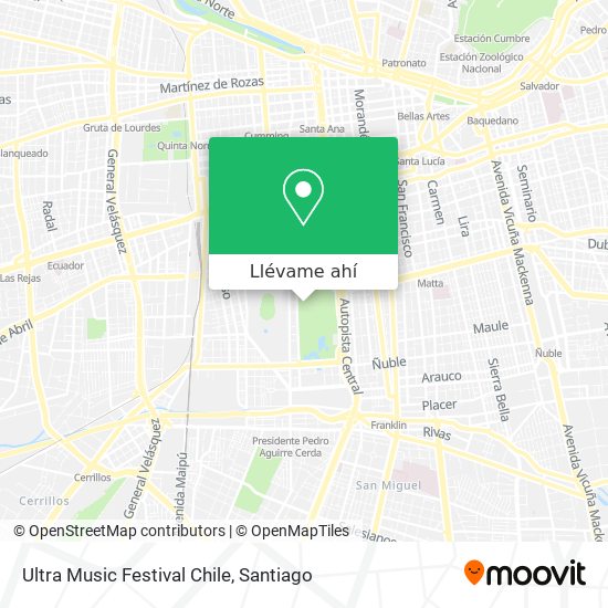 Mapa de Ultra Music Festival Chile