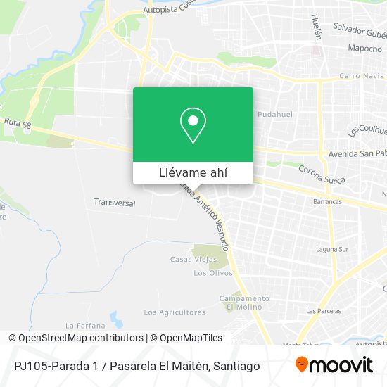 Mapa de PJ105-Parada 1 / Pasarela El Maitén