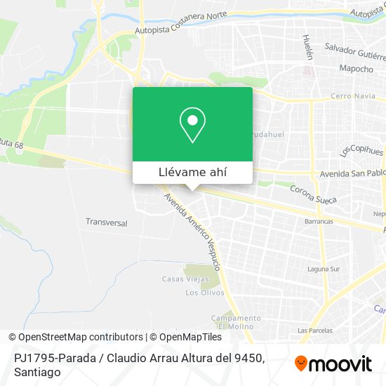 Mapa de PJ1795-Parada / Claudio Arrau Altura del 9450
