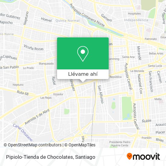 Mapa de Pipiolo-Tienda de Chocolates