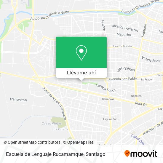 Mapa de Escuela de Lenguaje Rucamamque