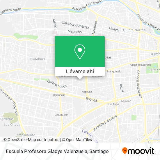 Mapa de Escuela Profesora Gladys Valenzuela