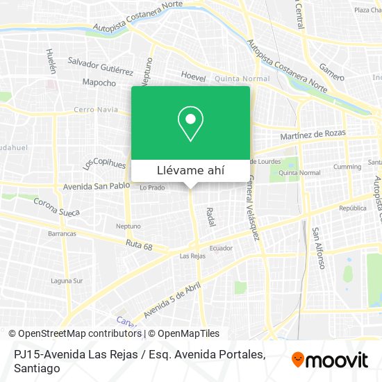 Mapa de PJ15-Avenida Las Rejas / Esq. Avenida Portales
