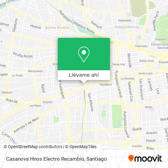 Mapa de Casanova Hnos Electro Recambio