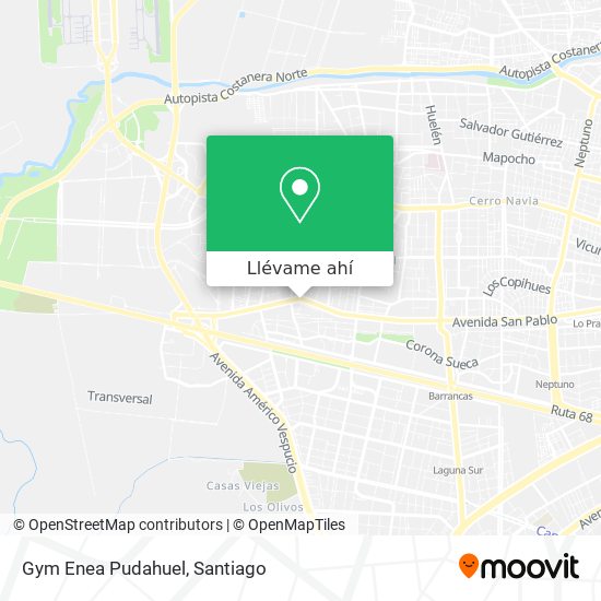 Mapa de Gym Enea Pudahuel