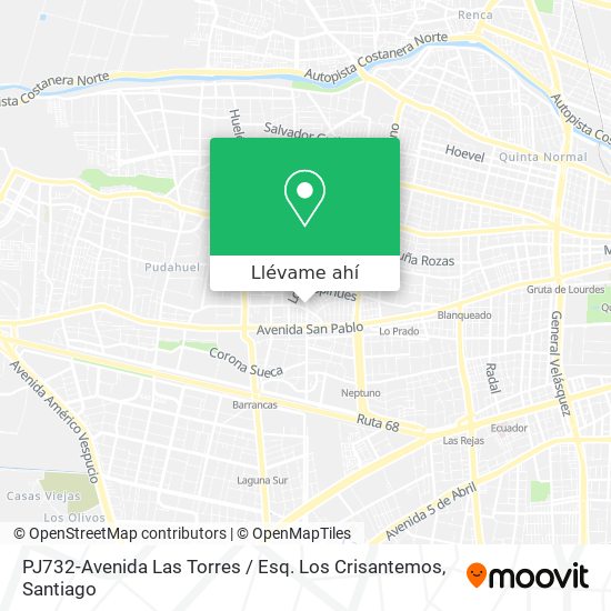 Mapa de PJ732-Avenida Las Torres / Esq. Los Crisantemos